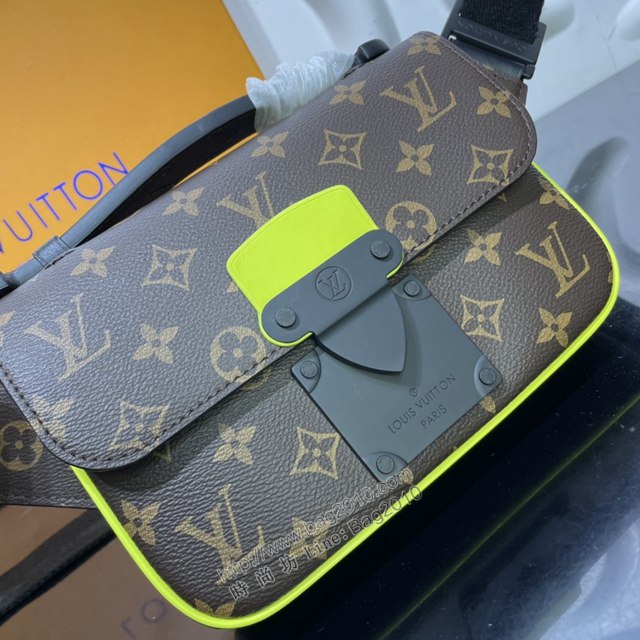 LV專櫃新款男包 路易威登S Lock Sling手袋 M45864 LV男款腰包挎包  ydh4231